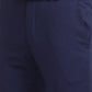 Men Blue Super Slim Fit Solid Polyester Blend Trouser