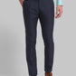 Men Blue Super Slim Fit Structure Polyester Blend Trouser