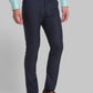Men Blue Super Slim Fit Structure Polyester Blend Trouser