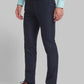 Men Blue Super Slim Fit Structure Polyester Blend Trouser