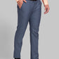 Men Blue Super Slim Fit Checks Polyester Blend Trouser