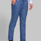 Men Blue Super Slim Fit Solid Polyester Blend Trouser