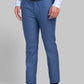Men Blue Super Slim Fit Solid Polyester Blend Trouser