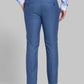 Men Blue Super Slim Fit Solid Polyester Blend Trouser