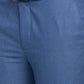 Men Blue Super Slim Fit Solid Polyester Blend Trouser