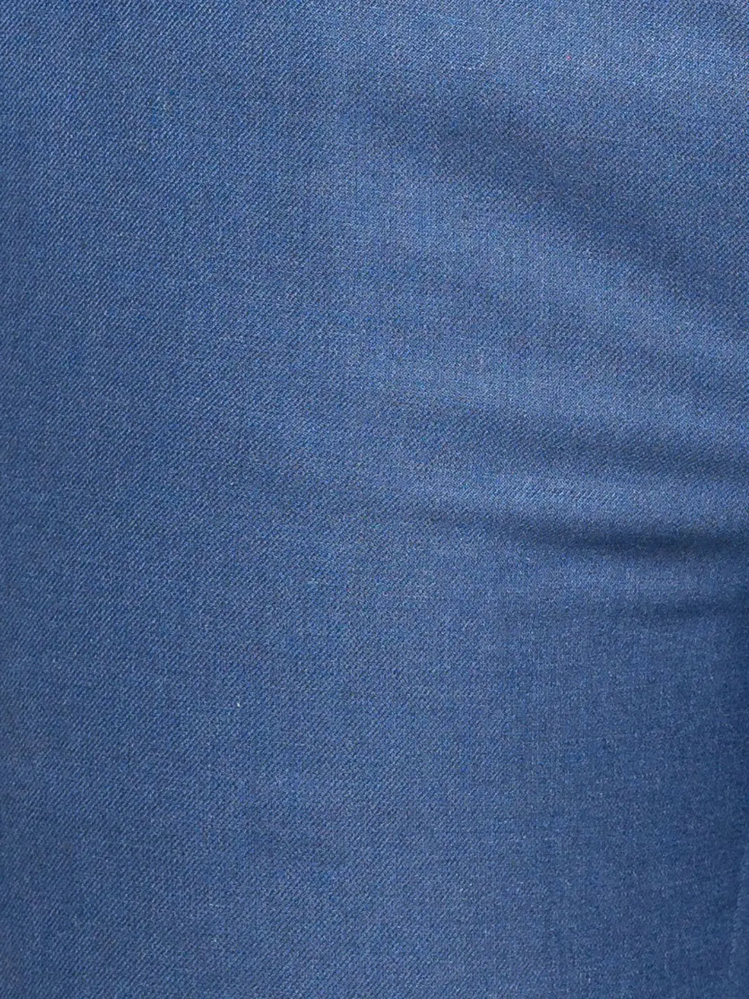 Men Blue Super Slim Fit Solid Polyester Blend Trouser