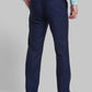 Men Blue Smart Fit Checks Polyester Blend Trouser