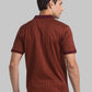 Men Maroon Contemporary Fit Jacquard Cotton Polo T-Shirt