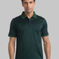 Men Green Contemporary Fit Jacquard Cotton Polo T-Shirt