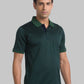Men Green Contemporary Fit Jacquard Cotton Polo T-Shirt