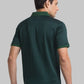 Men Green Contemporary Fit Jacquard Cotton Polo T-Shirt
