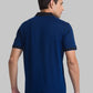 Men Black Contemporary Fit Jacquard Cotton Polo T-Shirt