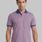 Men Maroon Contemporary Fit Print Cotton Polo T-Shirt