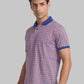 Men Maroon Contemporary Fit Print Cotton Polo T-Shirt