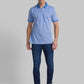 Raymond Men Blue Jacquard Contemporary Fit Cotton T-Shirt