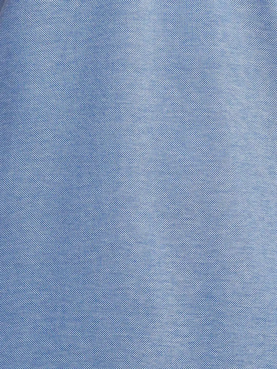 Raymond Men Blue Jacquard Contemporary Fit Cotton T-Shirt