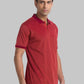 Men Maroon Contemporary Fit Jacquard Cotton T-Shirt