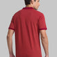 Men Maroon Contemporary Fit Jacquard Cotton T-Shirt