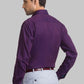 Men Violet Slim Fit Solid Cotton Shirts