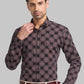 Men Maroon Contemporary Fit Print Cotton Shirts