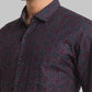 Men Red Contemporary Fit Jacquard Cotton Shirts