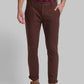 Men Brown Slim Fit Checks Cotton Blend Trouser