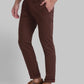 Men Brown Slim Fit Checks Cotton Blend Trouser