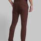 Men Brown Slim Fit Checks Cotton Blend Trouser