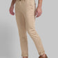 Men Fawn Slim Fit Solid Cotton Blend Trouser