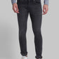 Men Grey Slim Fit Solid Cotton Blend Jeans