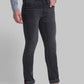 Men Grey Slim Fit Solid Cotton Blend Jeans