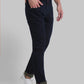 Men Blue Slim Fit Solid Cotton Blend Jeans