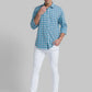 Men White Slim Fit Solid Cotton Blend Jeans