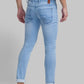 Men Blue Slim Fit Solid Cotton Blend Jeans