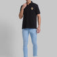 Men Blue Slim Fit Solid Cotton Blend Jeans