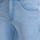 Men Blue Slim Fit Solid Cotton Blend Jeans