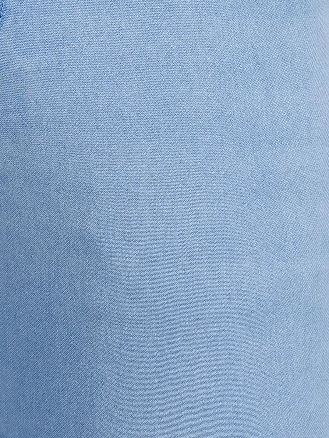Men Blue Slim Fit Solid Cotton Blend Jeans