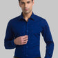 Raymond Men Blue Structure Contemporary Fit Cotton Shirts