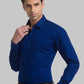 Raymond Men Blue Structure Contemporary Fit Cotton Shirts