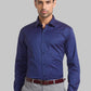 Men Blue Contemporary Fit Checks Cotton Full Sleeve Shirts