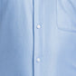 Men Blue Contemporary Fit Structure Cotton Blend Cutaway Collar Shirts