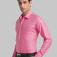 Men Red Contemporary Fit Structure Cotton Blend Cutaway Collar Shirts