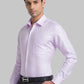 Men Red Contemporary Fit Structure Cotton Blend Cutaway Collar Shirts