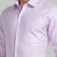 Men Red Contemporary Fit Structure Cotton Blend Cutaway Collar Shirts