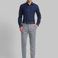 Men Blue Contemporary Fit Checks Cotton Blend Cut Collar Shirts