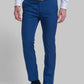 Men Blue Slim Fit Checks Polyester Blend Trouser