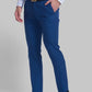 Men Blue Slim Fit Checks Polyester Blend Trouser