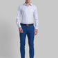 Men Blue Slim Fit Checks Polyester Blend Trouser