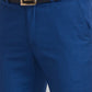 Men Blue Slim Fit Checks Polyester Blend Trouser
