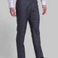 Men Grey Slim Fit Checks Terry Rayon Blend Trouser